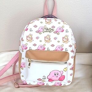 Kirby Pink and White Backpack
